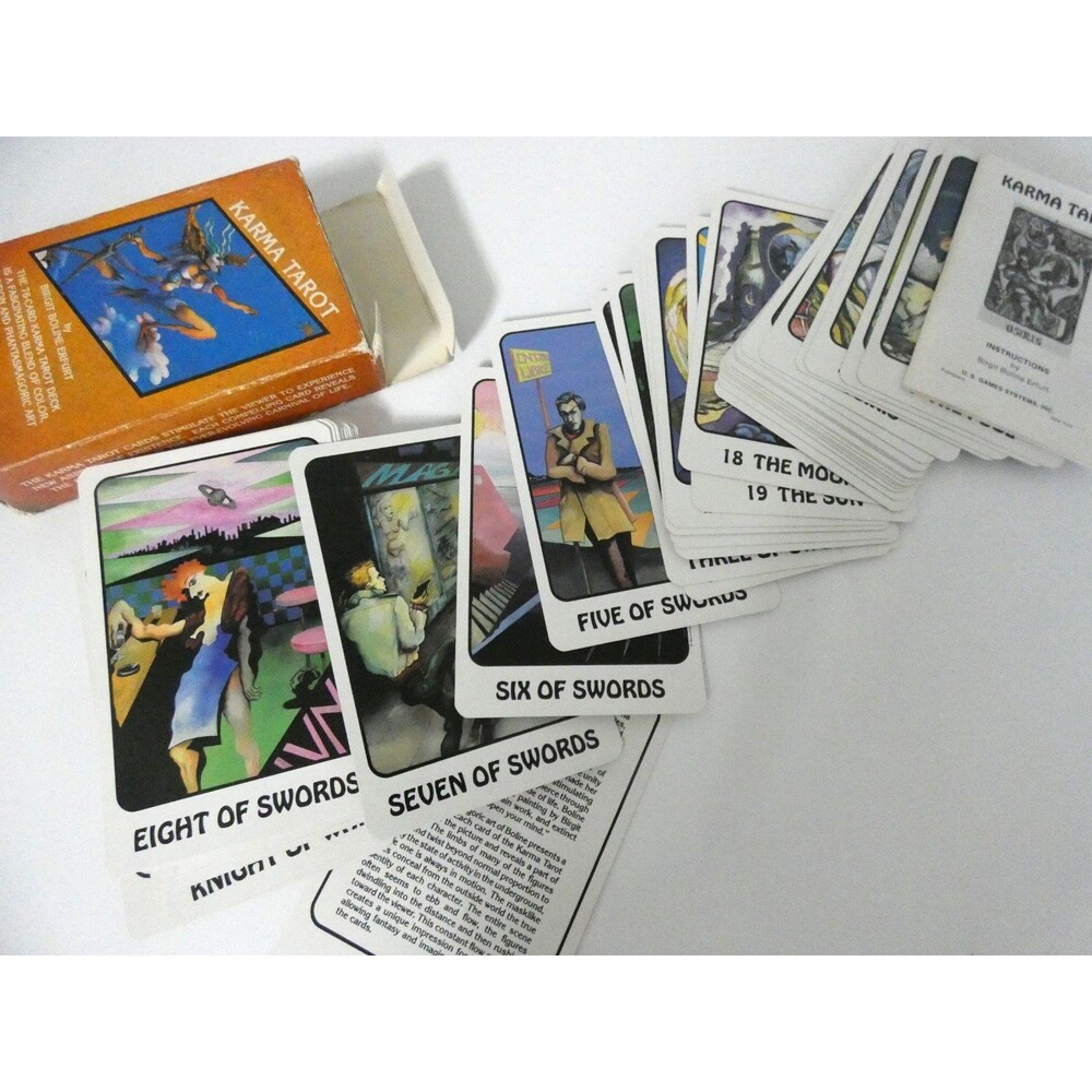 Karma Tarot by Birgit Boline Erfurt 78 Card Complete US Games Systems 1983 Rare